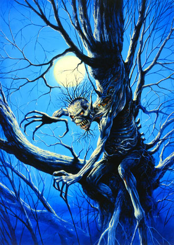 Fear of the Dark. illustration oriinal de Melvyn Grant. Pintura al óleo. 51x76 cm