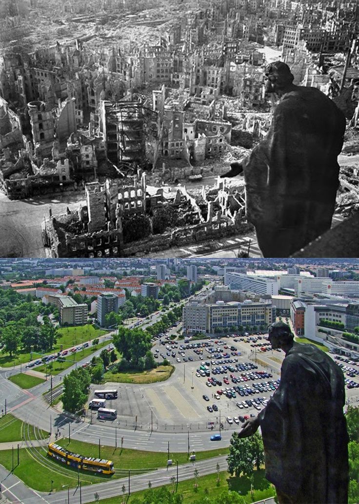 Consecuencias del polémico bombardeo masivo aliado de Dresde, Alemania