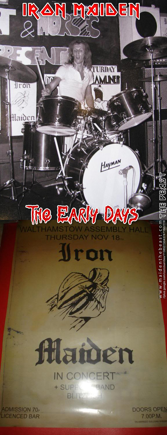 Una replica de un cartel de uno de los primeros conciertos de Iron Maiden (año 1976),el diseño esta hecho por STEVE 
