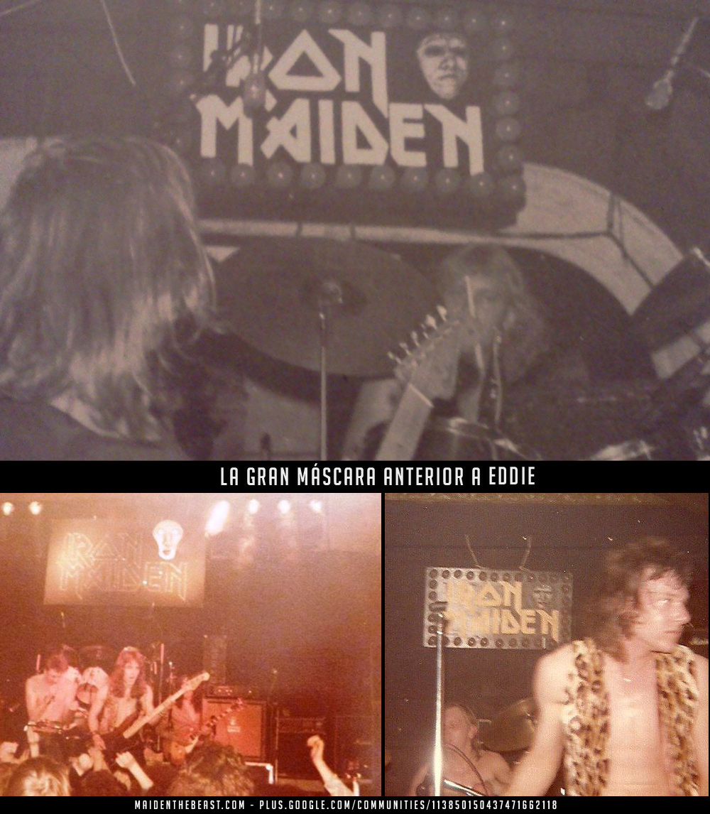 La máscara anterior a Eddie hecha por Dave Lights